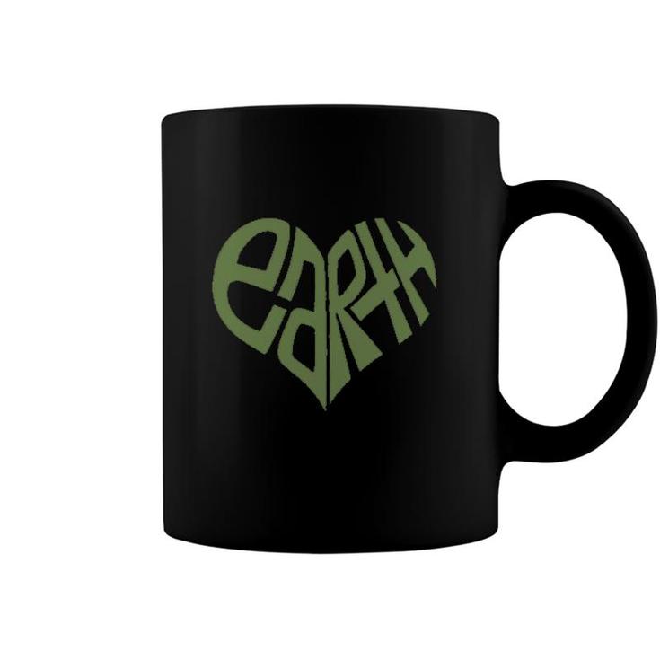 Protect Earth Green Heart Earth Meaning Gift Coffee Mug