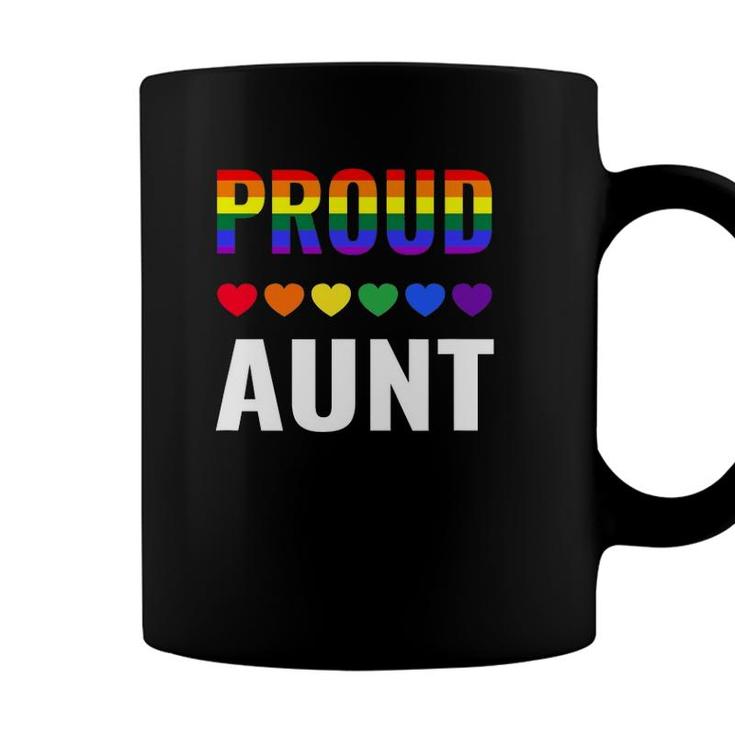 Proud Aunt Gay Pride Month Lgbt Ally Family Lesbian Unisex Coffee Mug