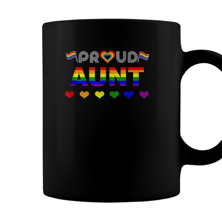 Proud Aunt Rainbow Lgbt Gay Pride Month Lgbt  Coffee Mug