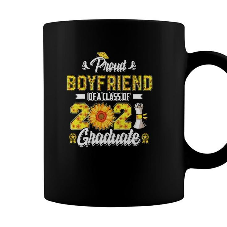 Proud Boyfriend Of A Class Of 2021 Graduate Senior Sunflower Coffee Mug