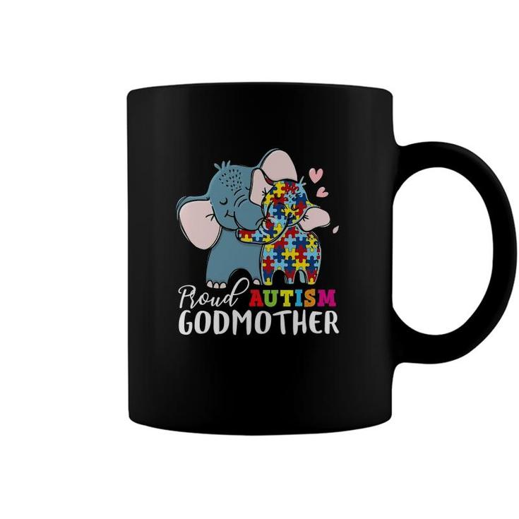 Proud Godmother Autism Awareness Family Matching Coffee Mug