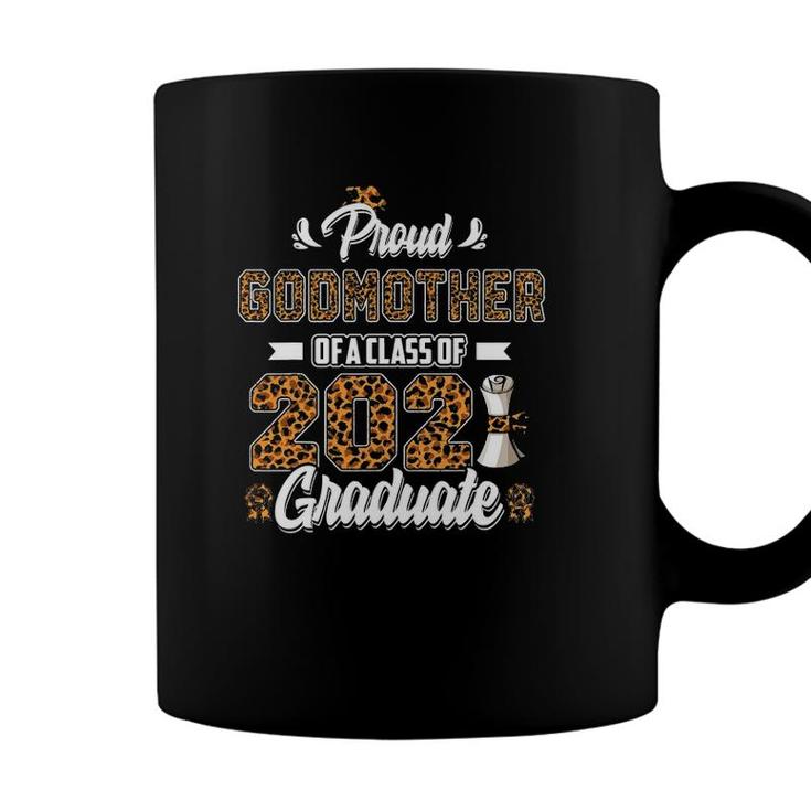 Proud Godmother Of A Class Of 2021 Graduate Senior Leopard Coffee Mug