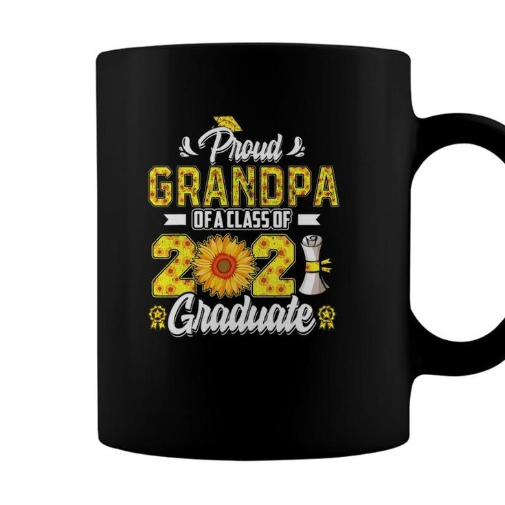 Proud Grandpa Of A Class Of 2021 Graduate Senior Sunflower Coffee Mug