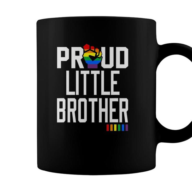 Proud Little Brother Gay Pride Month Lgbtq Coffee Mug