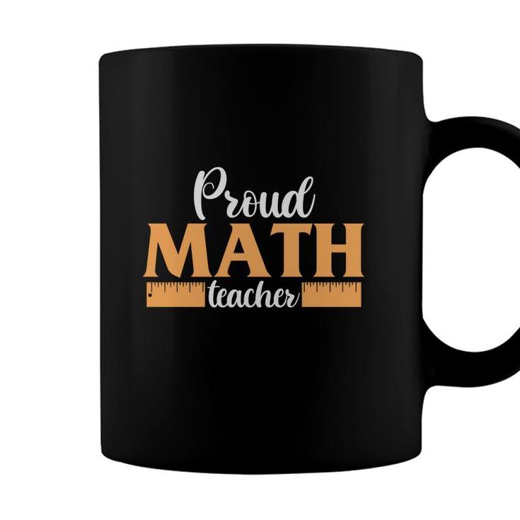 Proud Math Teacher Ruler Design Funny Gifts Coffee Mug