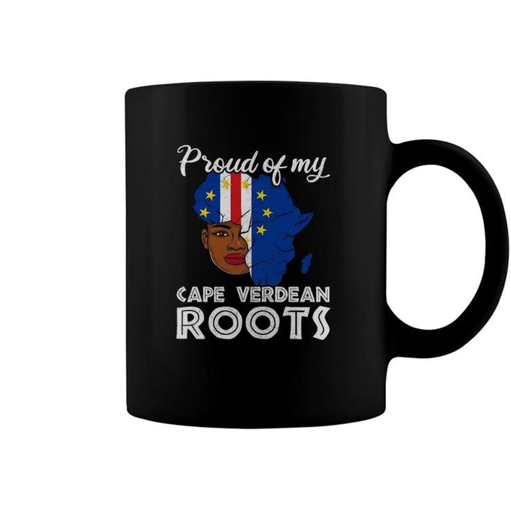 Proud Of My Cape Verdean Roots Girl Apparel Cabo Verde Flag Coffee Mug