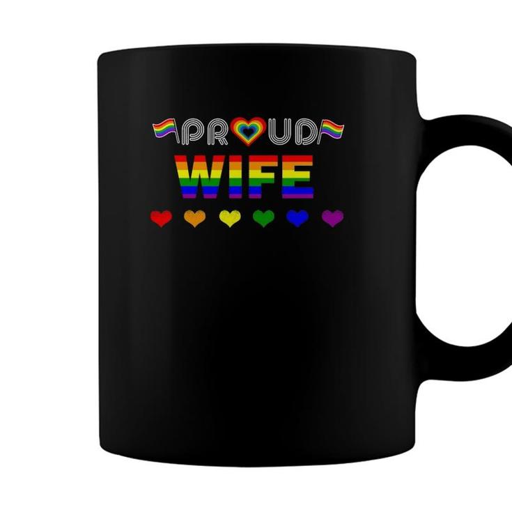 Proud Wife Rainbow Lgbt Gay Pride Month Lgbt Coffee Mug