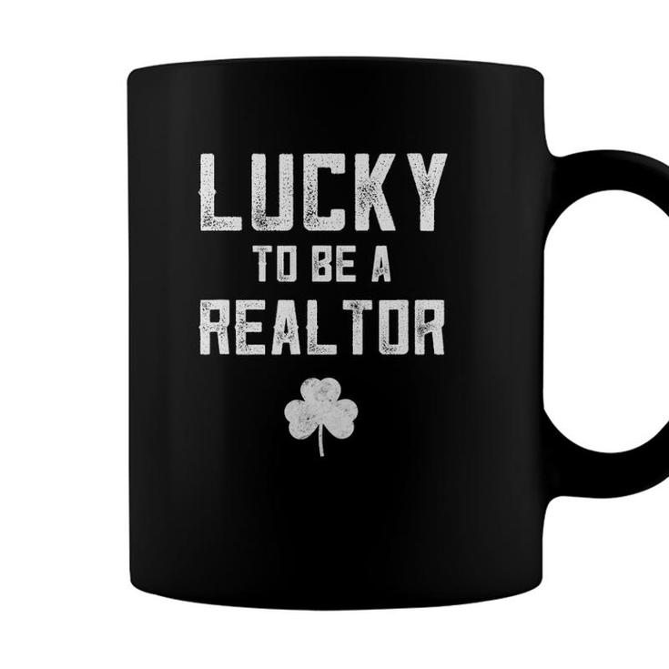 Real Estate Agent Gifts Lucky To Be A Realtor St Patricks Coffee Mug