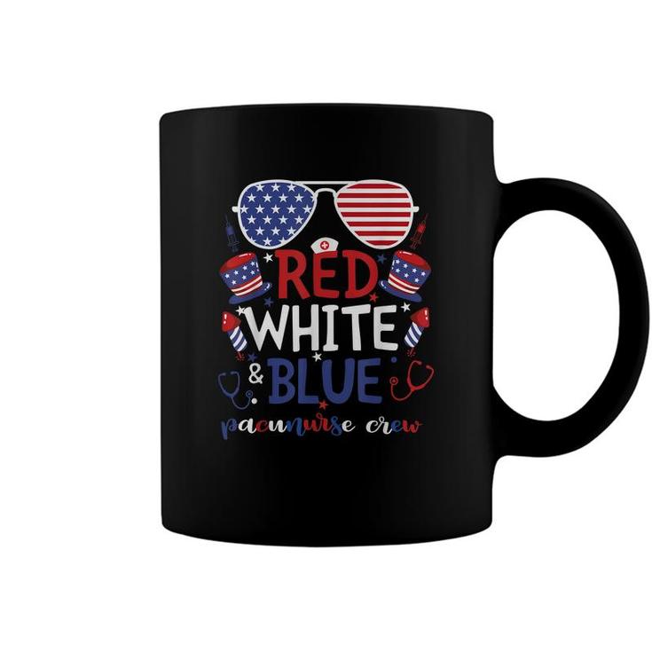 Red White Blue Pacu Nurse Crew Patriotic 4Th Of July Nursing  Coffee Mug