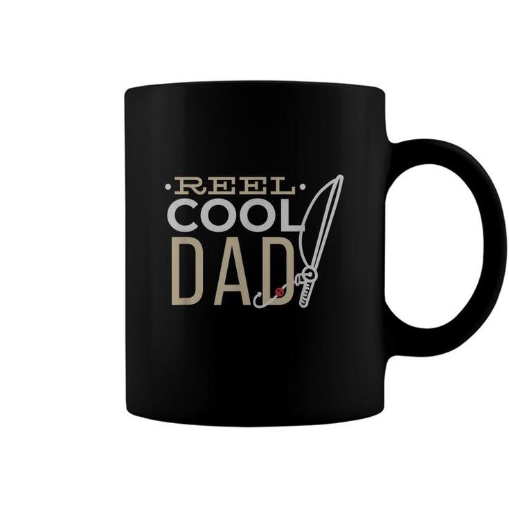 Reel Cool Dad - Pun Fathers Day Fishing Quote Funny Fisher  Coffee Mug