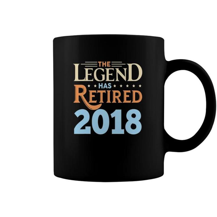 Retirement Funny Gift Legend Has Retired Since 2018 Ver2 Coffee Mug