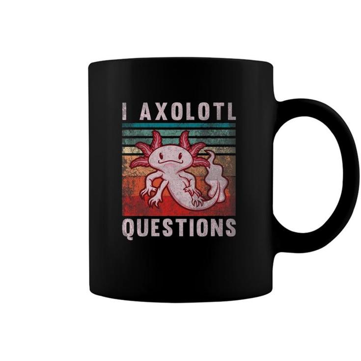 Retro 90S Axolotl Funny I Axolotl Questions Coffee Mug