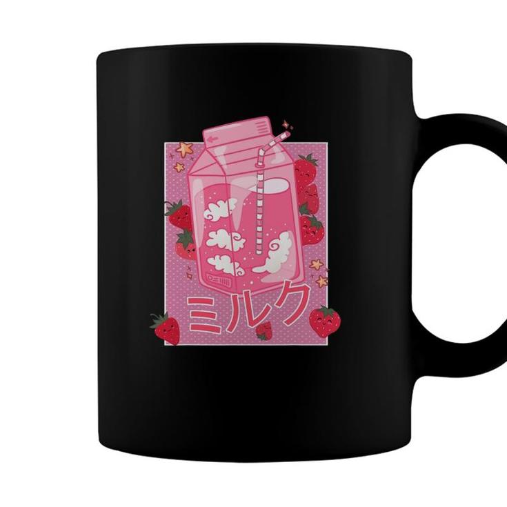 Retro 90S Strawberry Milk Shake - Funny Japanese Kawaii Milk Coffee Mug