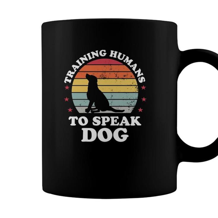 Retro Dog Commands Obedience Training Funny Dog Trainer Coffee Mug