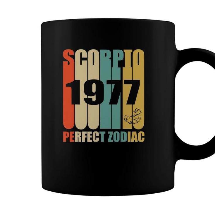 Retro Scorpio 1977 44 Years Old Bday 44Th Birthday Tee Coffee Mug