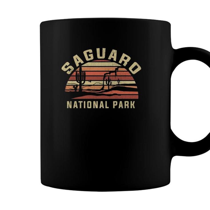 Retro Vintage National Park - Saguaro National Park Coffee Mug