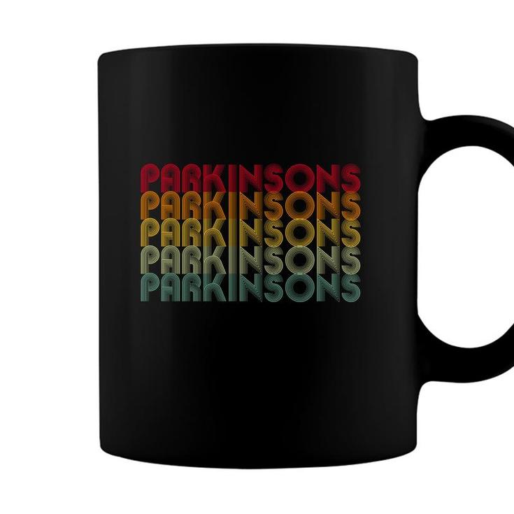Retro Vintage Parkinsons Disease Awareness Brain Coffee Mug
