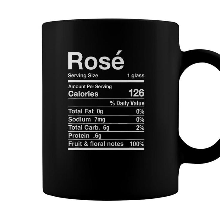 Rose Wine Christmas Nutrition Facts Thanksgiving Matching Coffee Mug