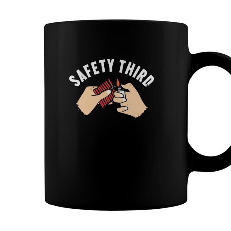 Safety Third Fireworks Happy 4Th Of July Coffee Mug