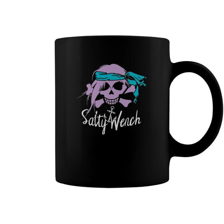 Salty Wench Girl Pirate Skull Crossbones Anchor Tee Coffee Mug