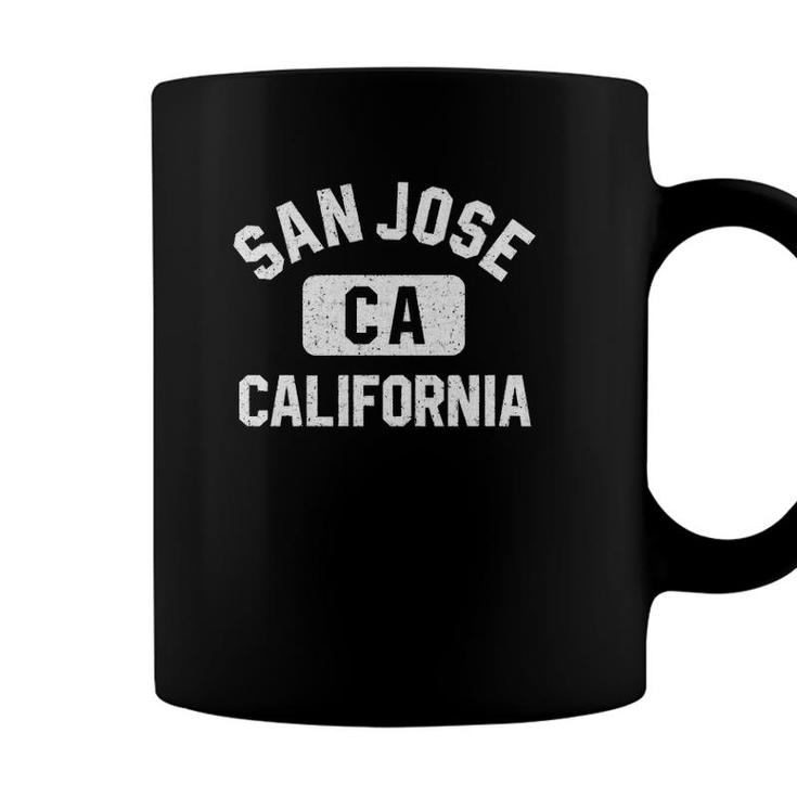 San Jose Ca California Gym Style Distressed White Print  Coffee Mug