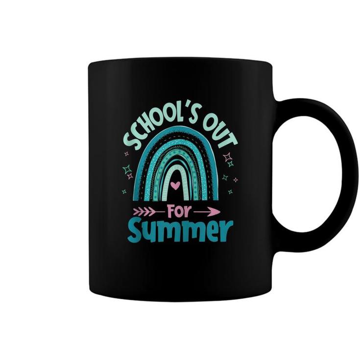 Schools Out For Summer Boho Rainbow Happy Last Day Of School  Coffee Mug