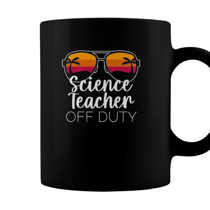 Science Teacher Off Duty Sunglasses Beach Sunset Coffee Mug