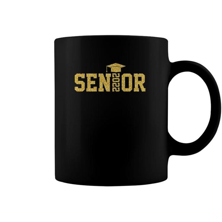 Seniors 2022 Last Day Of School Gold Graduation Cap Coffee Mug