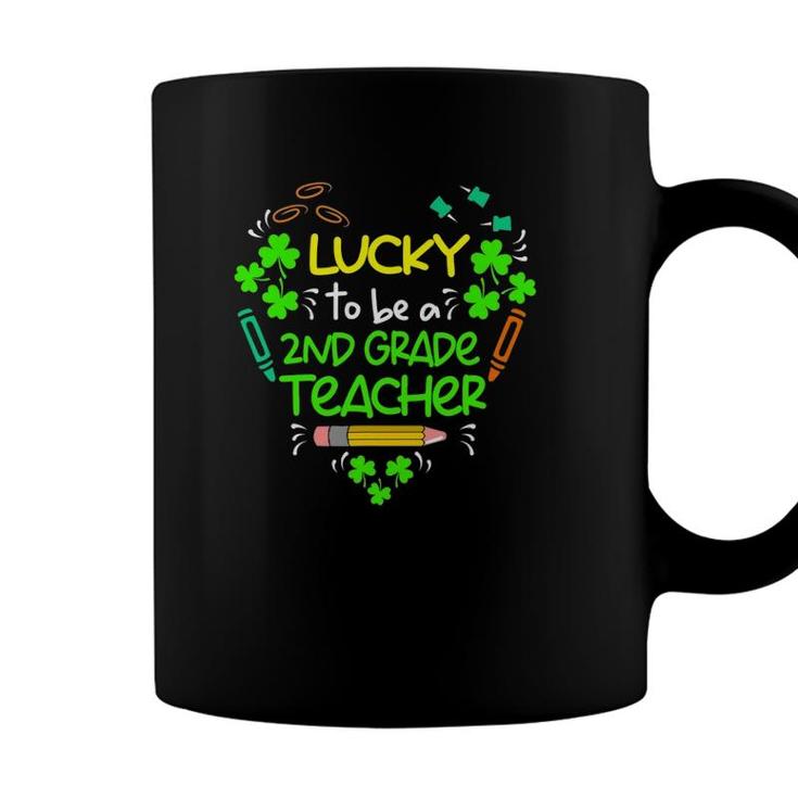 Shamrock Lucky To Be A 2Nd Grade Teacher St Patricks Day Coffee Mug