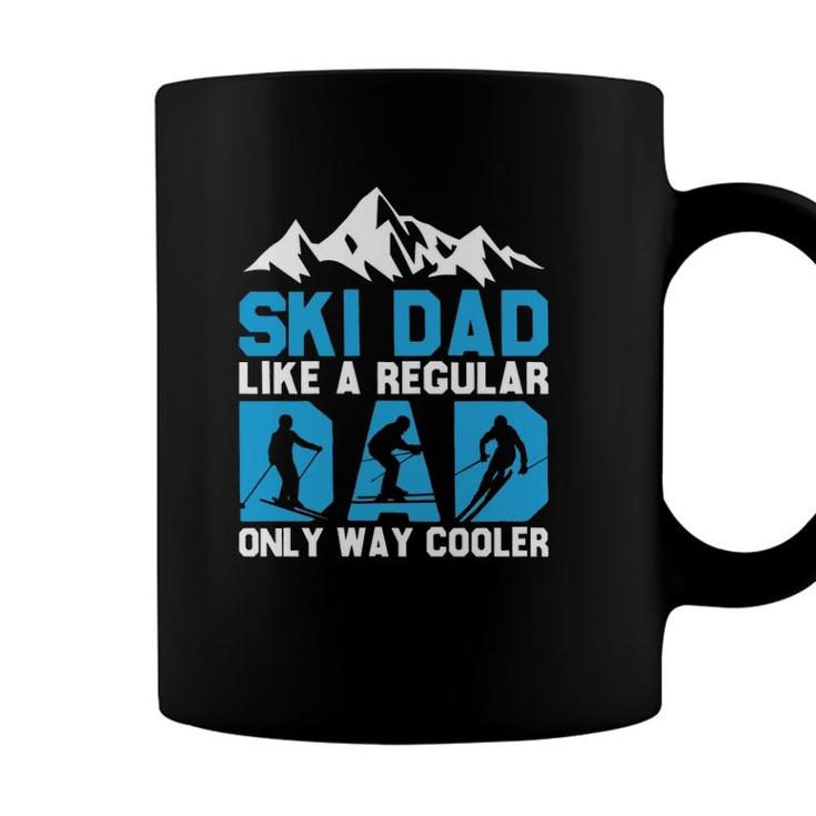 Skiing Winter Sports Distressed Cool Ski Dad Tee Fathers Day Coffee Mug
