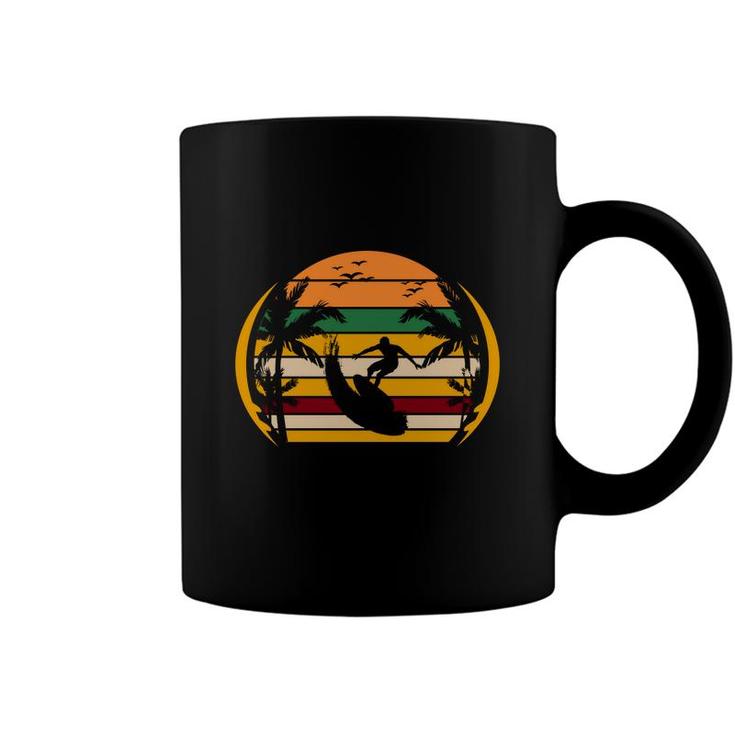 Special Beach Retro Sunset Summer Surfing Coffee Mug