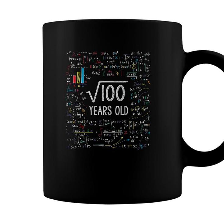 Square Root Of 100 10Th Birthday 10 Years Old Gifts Math Bday Coffee Mug