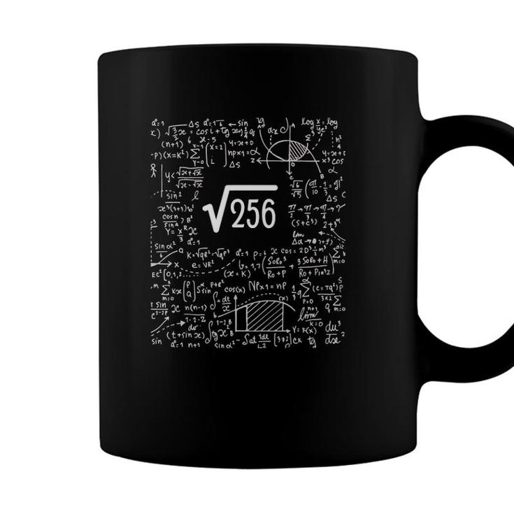 Square Root Of 256 Birthday Art 16 Years Old Math Nerd Geek Coffee Mug