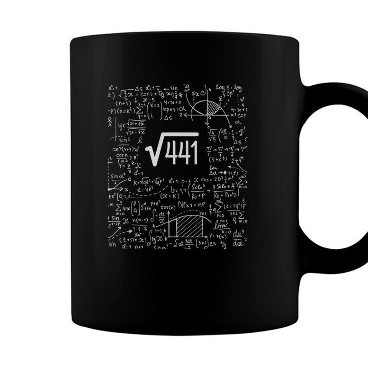 Square Root Of 441 Birthday Art 21 Years Old Math Nerd Geek Coffee Mug