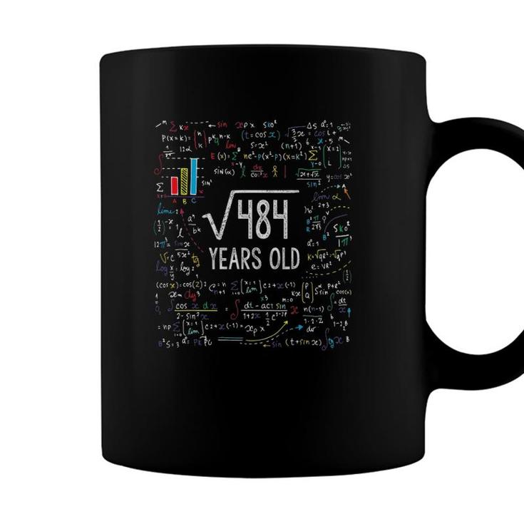 Square Root Of 484 22Nd Birthday 22 Years Old Gifts Math Bday Coffee Mug