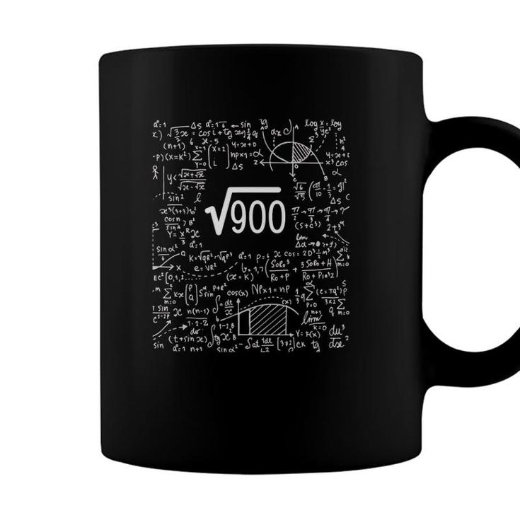 Square Root Of 900 Birthday Art 30 Years Old Math Nerd Geek Coffee Mug