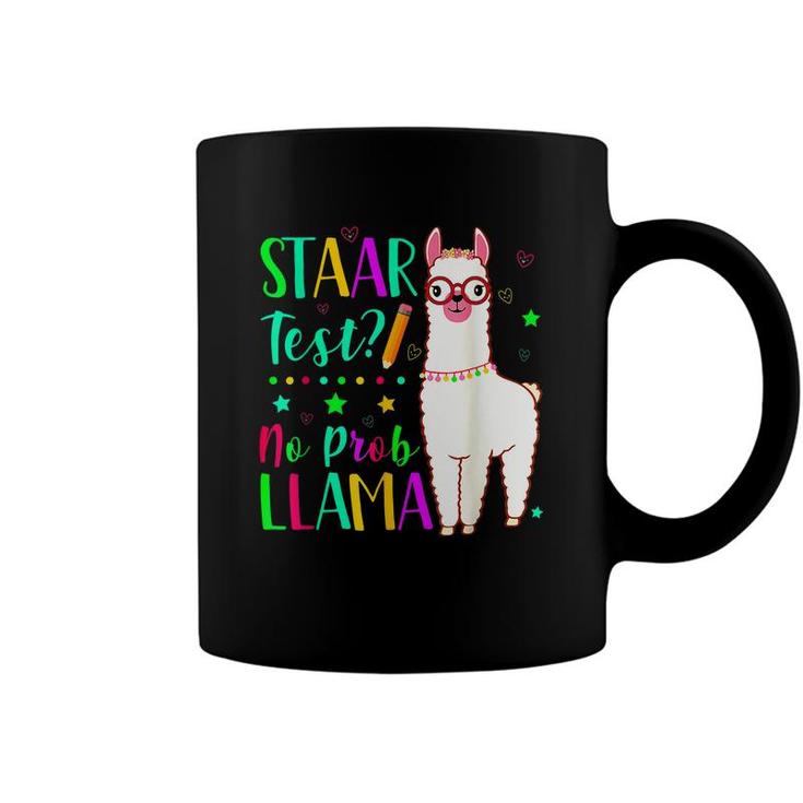 Staar No Prob Llama Funny Teacher Exam Testing Test Day Kids  Coffee Mug