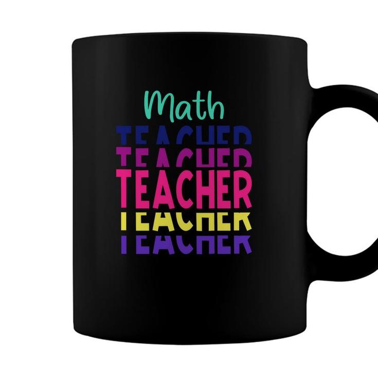 Stacked Math Teacher Colorful Design Cool Gifts Coffee Mug