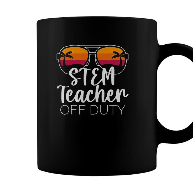 Stem Teacher Off Duty Sunglasses Beach Sunset Coffee Mug