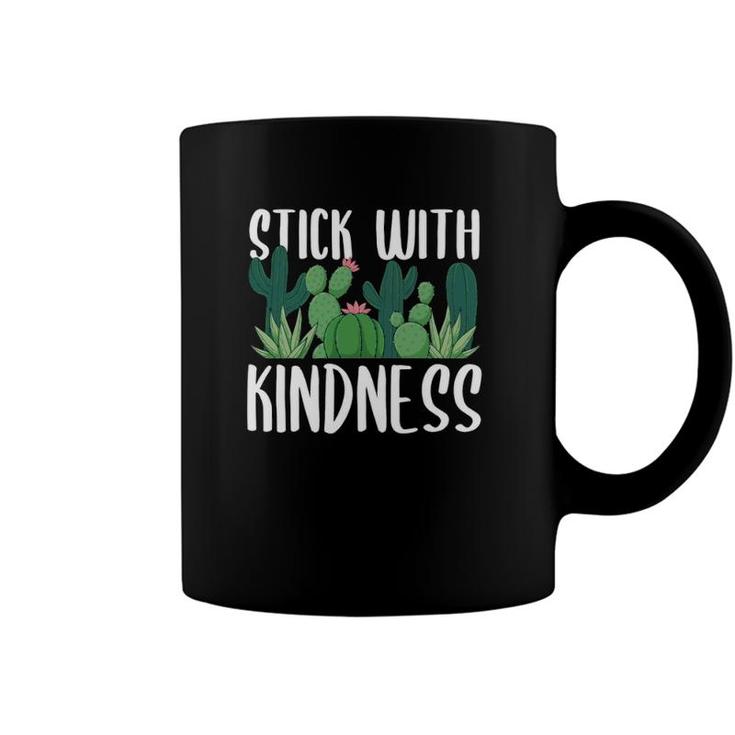Stick With Kindness - Cactus Teacher School Kindergarten  Coffee Mug