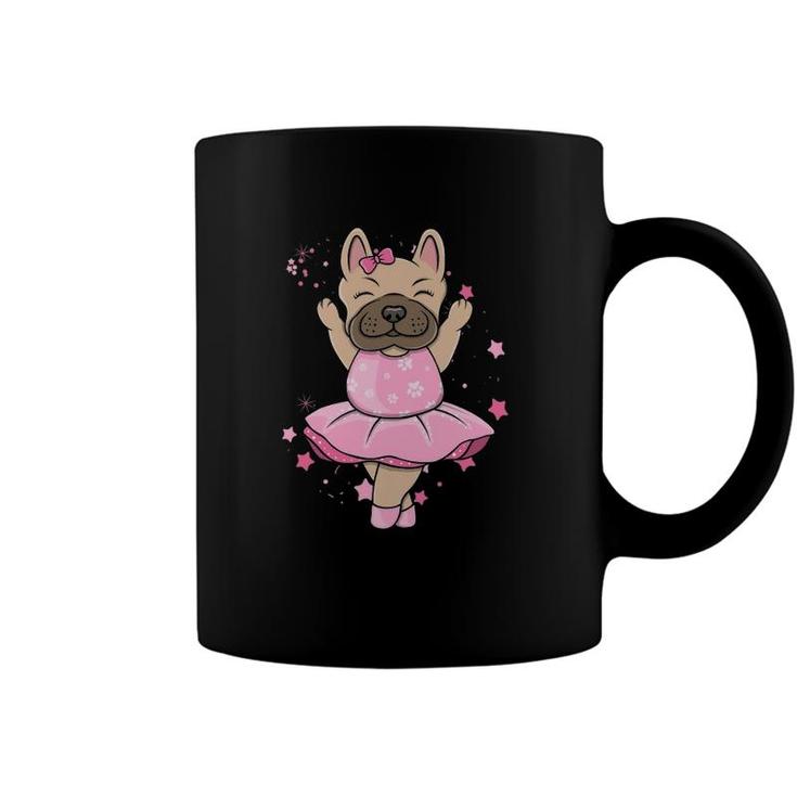 Sweet Pink Ballerina Frenchie Ballett In Tutu Coffee Mug