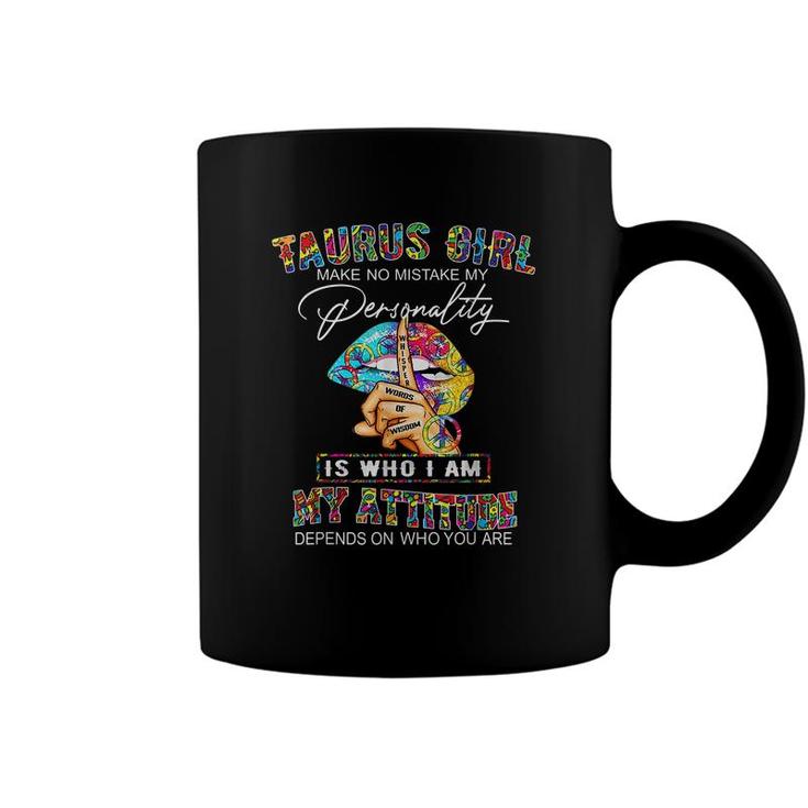Taurus Girl Birthday Hippie Peace Girl April May Birthday  Coffee Mug