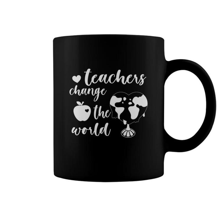 Teachers Change The World Heart Earth Great Coffee Mug