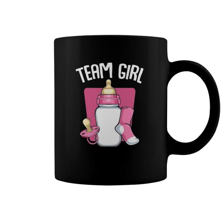 Team Girl Pink Funny Gender Reveal Baby Shower Party Family Coffee Mug
