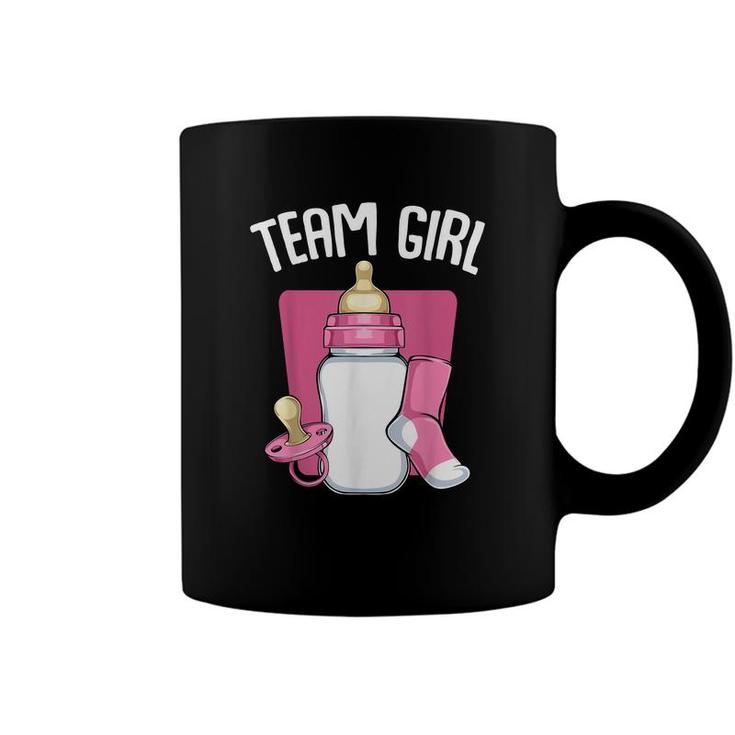Team Girl Pink Funny Gender Reveal Baby Shower Party Family Coffee Mug