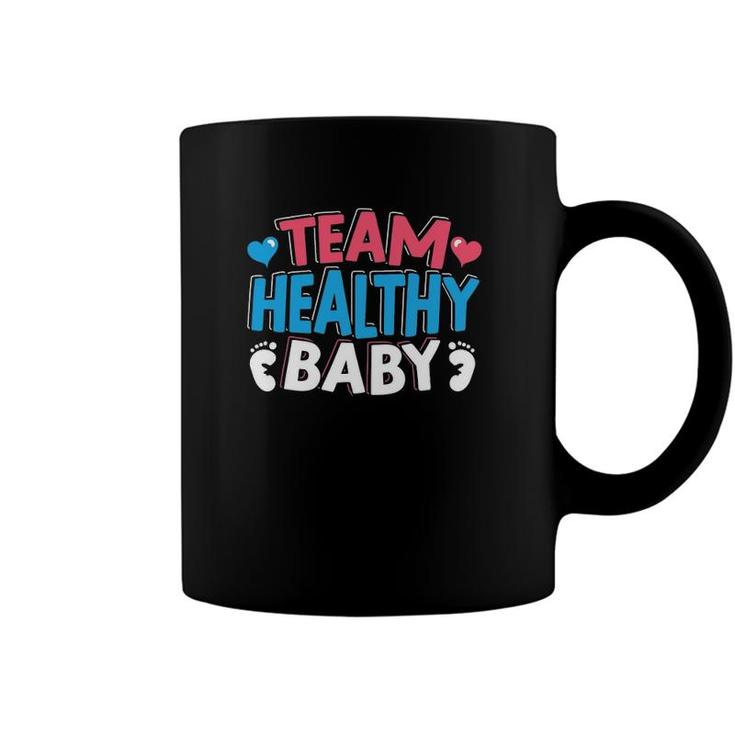 Team Healthy Baby Announcement Pregnancy Gender Reveal Coffee Mug
