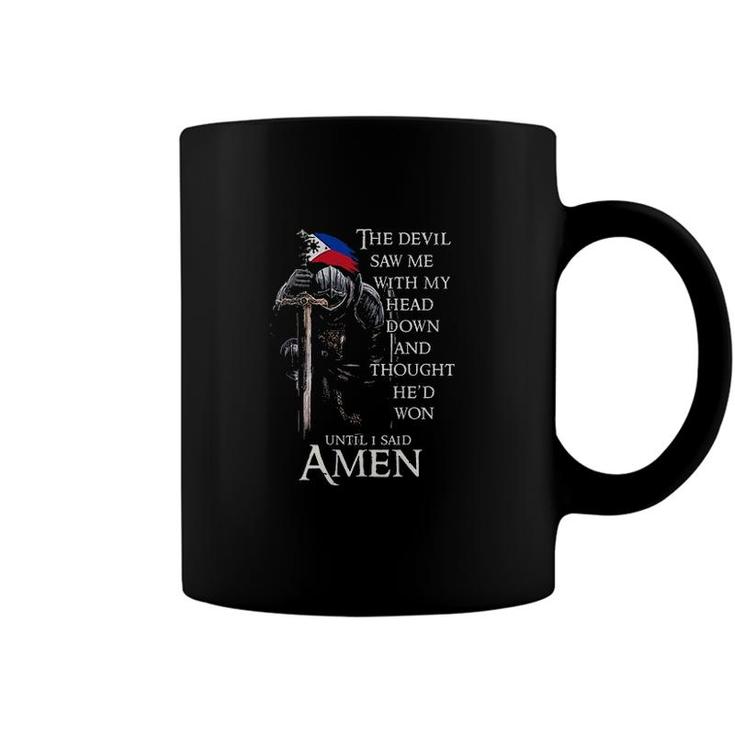 The Devil Saw Me With My Head Down And Thought He Won Design 2022 Gift Coffee Mug