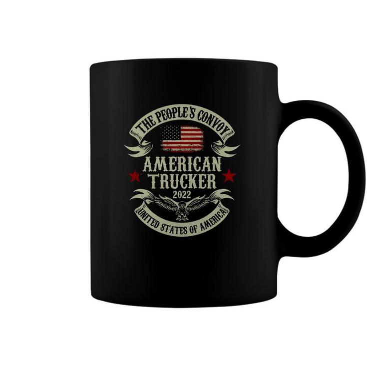 The Peoples Convoy 2022 America Truckers Freedom Convoy Usa  Coffee Mug