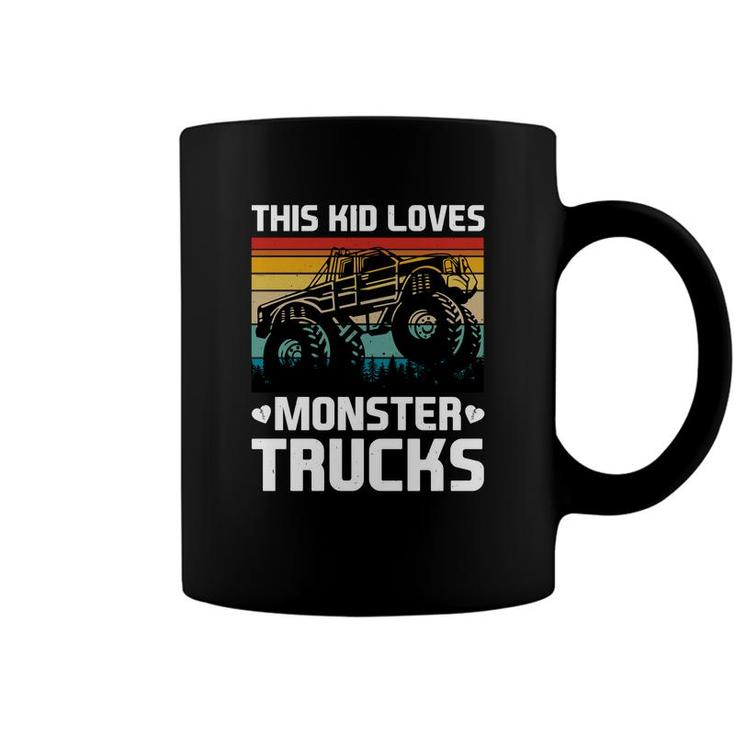 This Kid Is Boy Who Loves Flexible Monster Trucks Coffee Mug