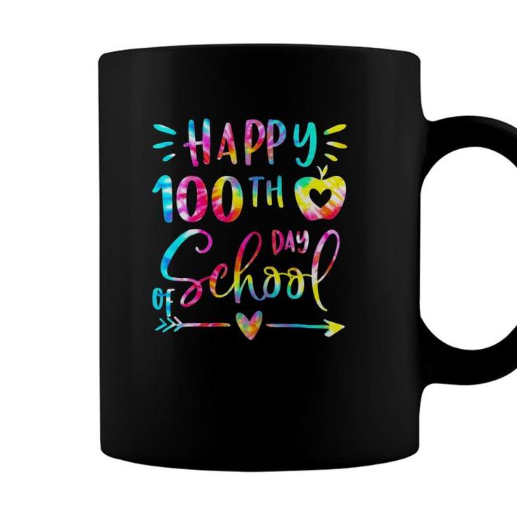 Tie Dye Happy 100Th Day Of School Teacher Student 100 Days Coffee Mug